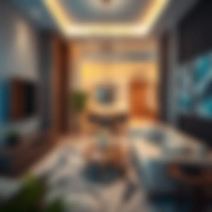 Modern apartment interiors showcasing stylish design