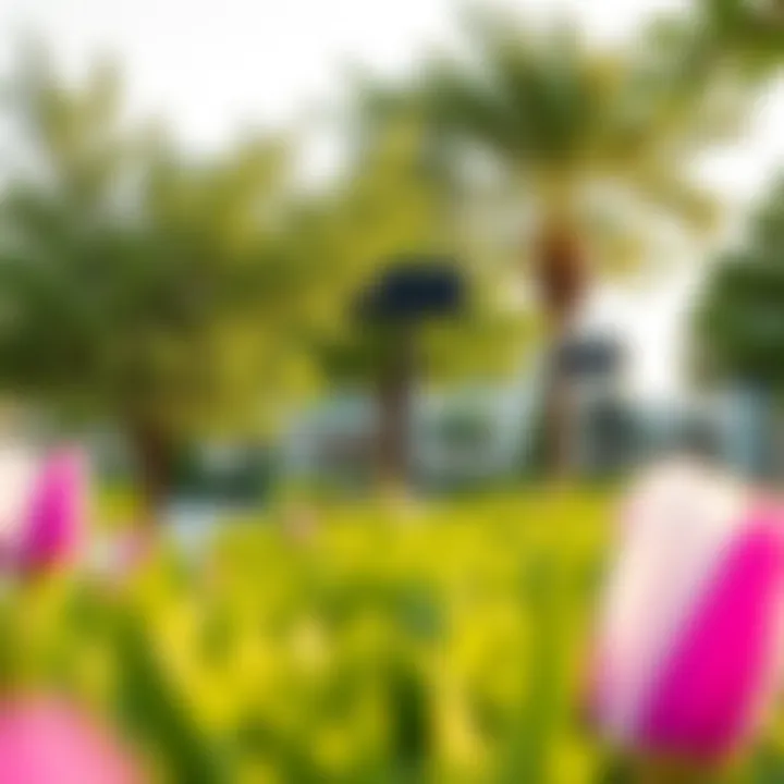 Community park in Al Barsha Three with lush greenery