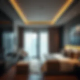 A modern room showcasing stylish interior design