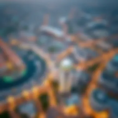 Aerial view of Dubai showcasing the strategic location of Safa 2