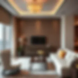 Luxurious living space at Savoy Suites Hotel Apartments