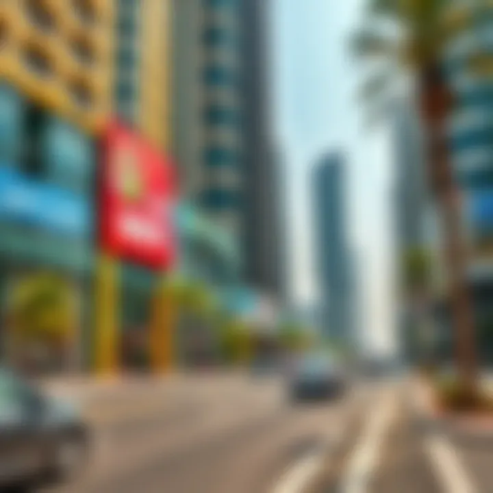 Vibrant commercial developments adjacent to Sheikh Mohammad Bin Zayed Road