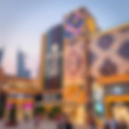 Stunning skyline view of Dubai Mall with luxury shops