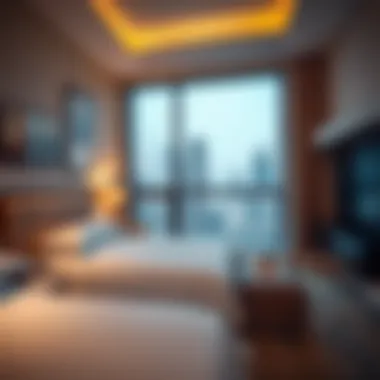Elegant Guest Room with City Views Elegant guest room with city views in a hotel within Dubai Silicon Oasis