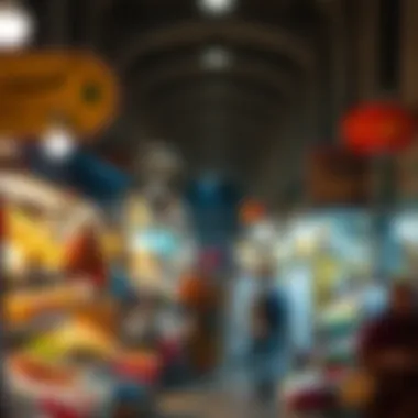 A bustling scene of vendors and shoppers engaged in trade at Souq Al Jubail