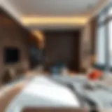 Elegant interior design of a modern studio apartment