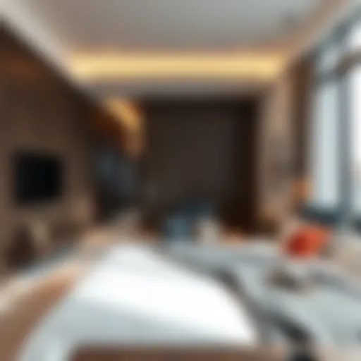 Elegant interior design of a modern studio apartment