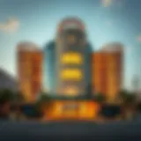 Stunning exterior view of Al Hassani Building showcasing its unique architectural design