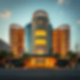 Stunning exterior view of Al Hassani Building showcasing its unique architectural design