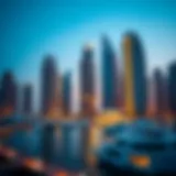 Luxury skyscrapers in Dubai Marina