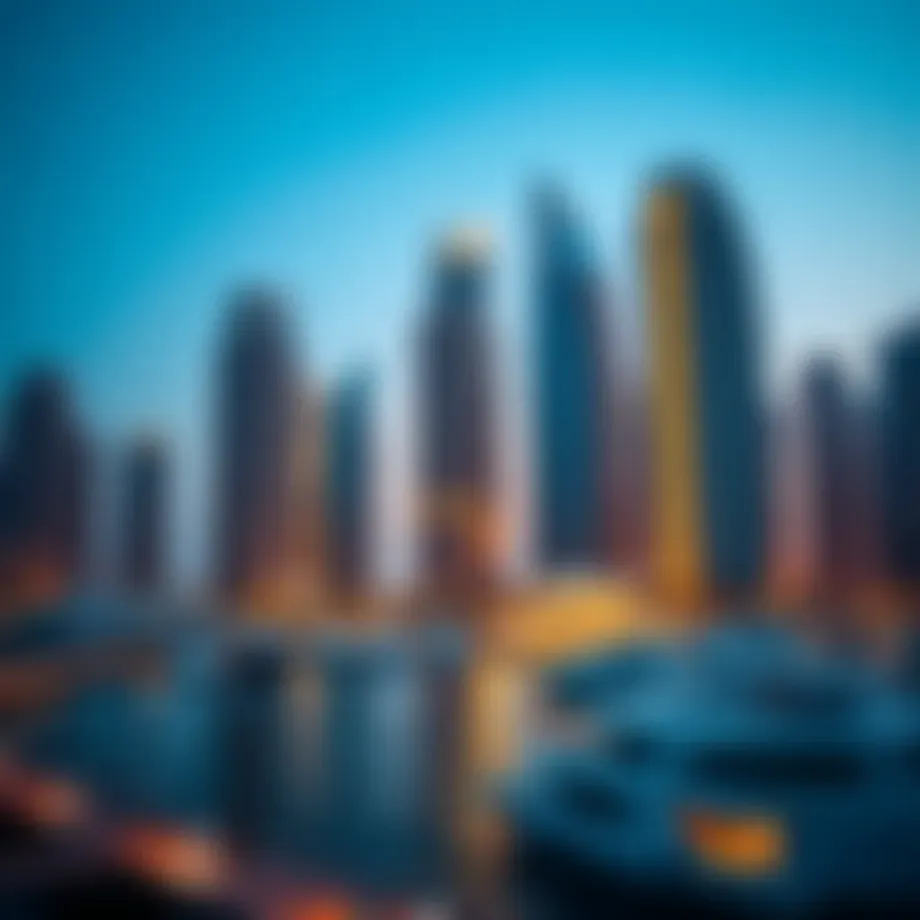 Luxury skyscrapers in Dubai Marina