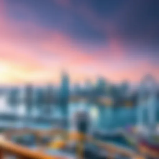 A panoramic view of Dubai Eye against the skyline