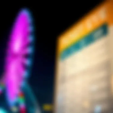 Close-up of the ticket pricing board at Dubai Eye