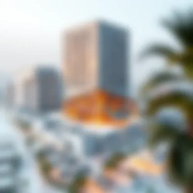 Architectural blueprint showcasing the innovative structure of Creek Tower