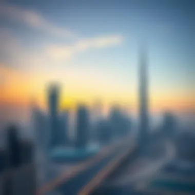 Innovative Skyline of Dubai Aerial view of Dubai's skyline showcasing smart buildings