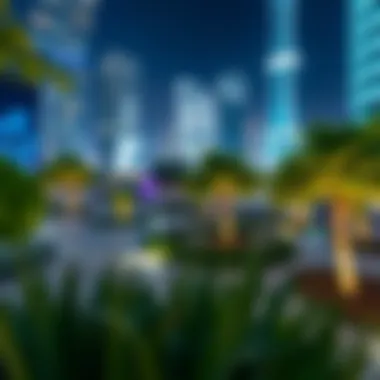 Smart Parks: A Green Future for Dubai A futuristic park equipped with smart technology in Dubai