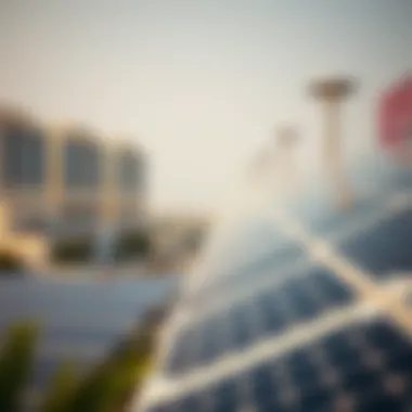 Sustainable Energy Solutions in Dubai Solar panels integrated into Dubai's urban infrastructure