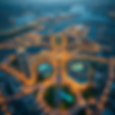 Aerial view of Riviera MBR City showcasing its layout