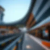 A panoramic view of the JBR Metro station showcasing modern architecture.