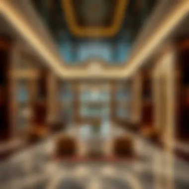 Luxurious Lobby of Makeen Building Interior lobby of Makeen Building portraying luxury and sophistication