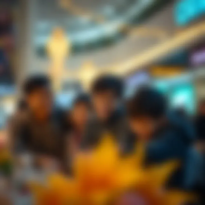 A family enjoying a leisure moment at a community event in one of Jebel Ali's malls