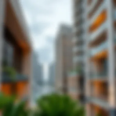 Elegant architectural details of Marina Quays North Tower