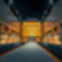 A stunning view of the Dubai Metro station exterior showcasing modern architecture