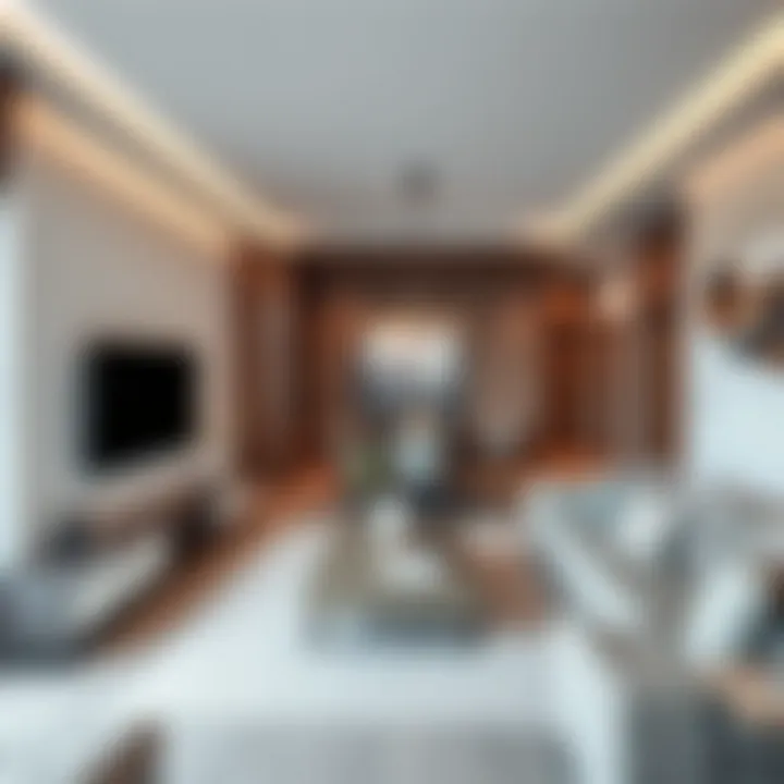 Contemporary Living Space Modern one bedroom flat interior
