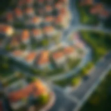 Aerial view of Layan community showcasing residential villas and greenery