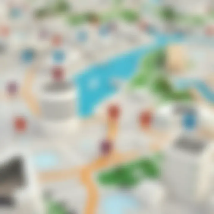 Map highlighting key locations and facilities in Al Qusais