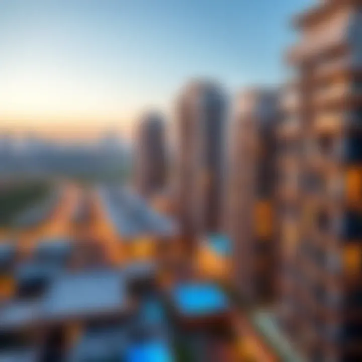 Panoramic view of Al Qusais showcasing modern apartment buildings and cityscape