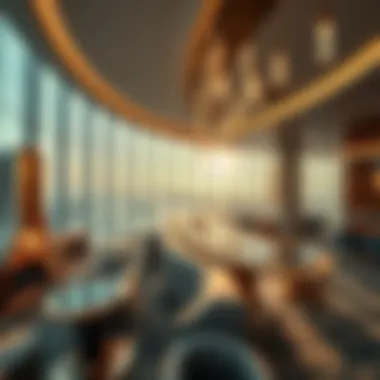 Interior design of the Skyview observation deck at Burj Al Arab