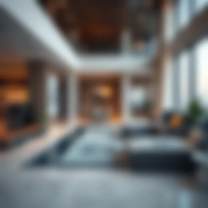 Stylish apartment interiors representing ideal property types