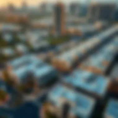 Aerial View of The Valley Stunning aerial view of The Valley community showcasing modern architecture