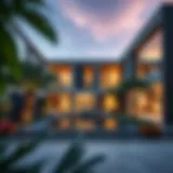 Luxurious uniestate property showcasing modern architecture