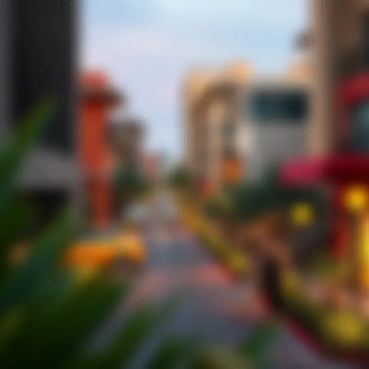 Vibrant neighborhood scene in Dubai highlighting uniestate living