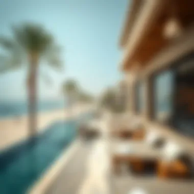 Stunning beachfront view from a vacation home in Dubai