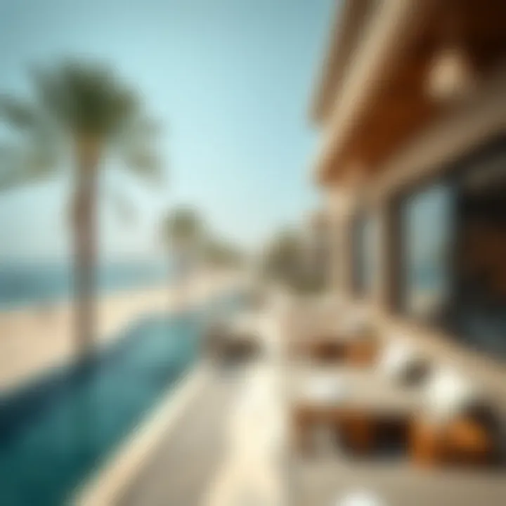 Stunning beachfront view from a vacation home in Dubai