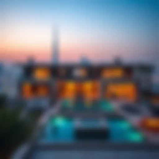 Luxurious vacation home in Dubai overlooking the skyline