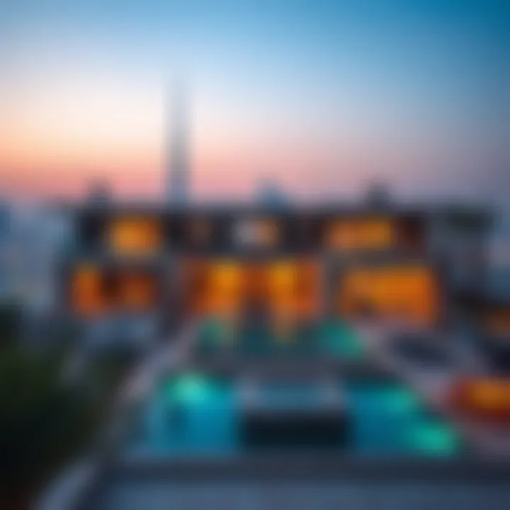 Luxurious vacation home in Dubai overlooking the skyline