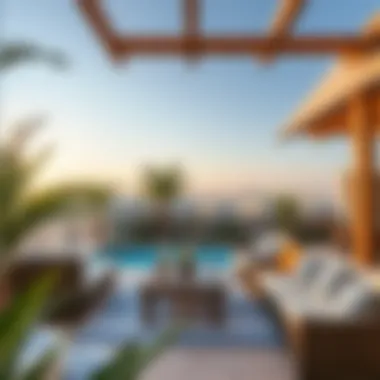 Tranquil outdoor terrace of a vacation property in Dubai