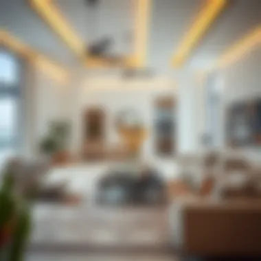 Spacious living room in a villa highlighting contemporary design and comfort