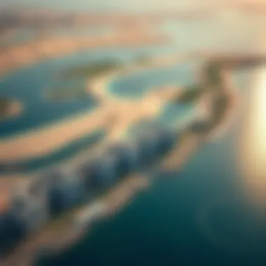 Aerial view of Dubai's World Islands, highlighting the unique landscape