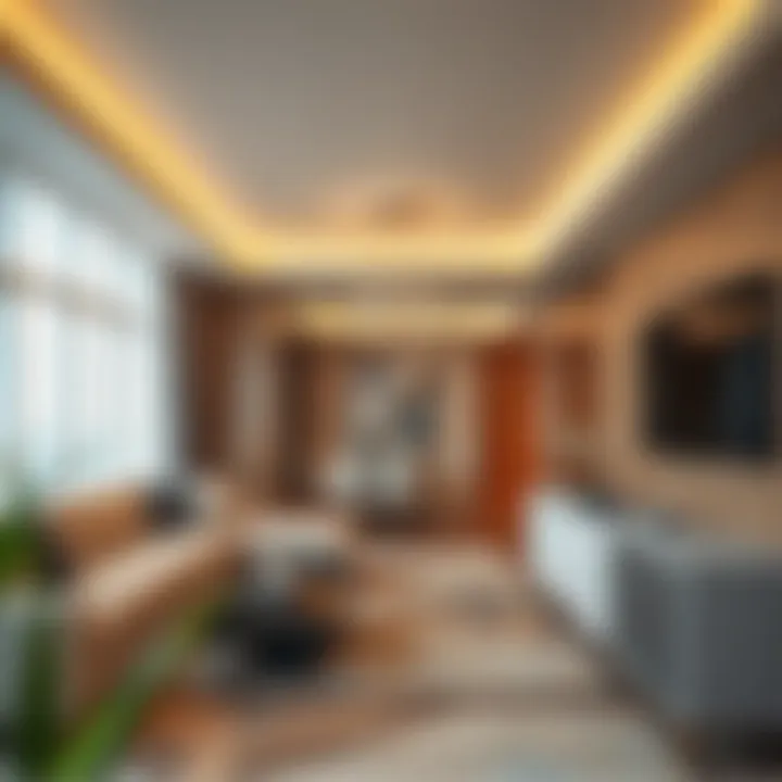 Luxury Interior of Falcon Towers Interior of a luxury unit in Falcon Towers highlighting modern amenities
