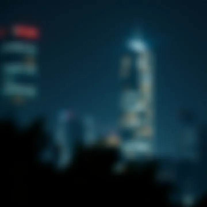 Illuminated Night View of Future Tower 3 Nighttime illumination of Future Tower 3, emphasizing its aesthetic brilliance