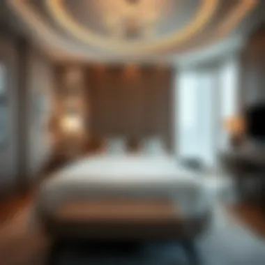Sophisticated Accommodations at Garden City Hotel Elegant room interior at Garden City Hotel Dubai