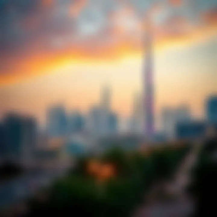 Dubai Skyline: A Hub for Global Tourism Dubai skyline showcasing tourism