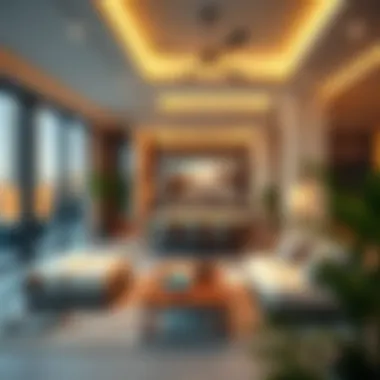 Luxurious interior of a contemporary Dubai apartment