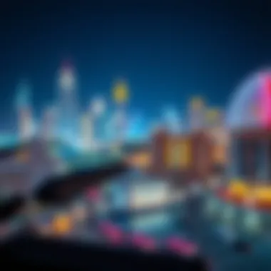 Bur Dubai Skyline Illuminated at Night Stunning view of Bur Dubai skyline at night