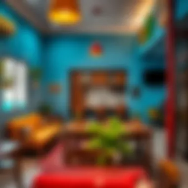 Vibrant Budget-Friendly Hostel Budget-friendly hostel with vibrant common area for travelers